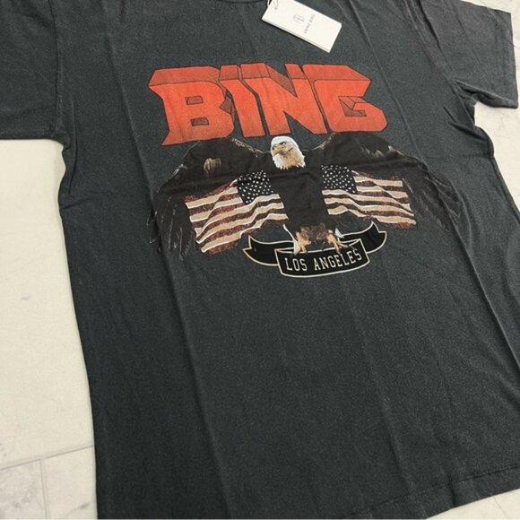 (AB-1) Anine Bing Vintage Eagle Tee - Picture 3 of 4